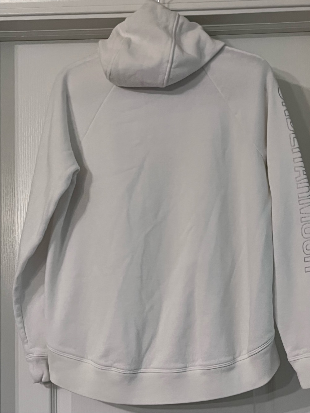 Under Armour White FunnelNeck W/Adj Drawstring Pullover Hoodie - Picture 4 of 4